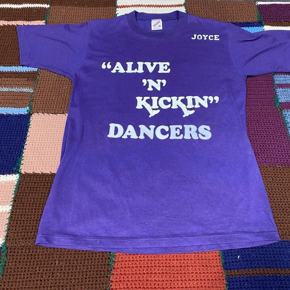 vtg 80’s 90’s Funny Purple T-shirt Medium Jerzees Single Stitch